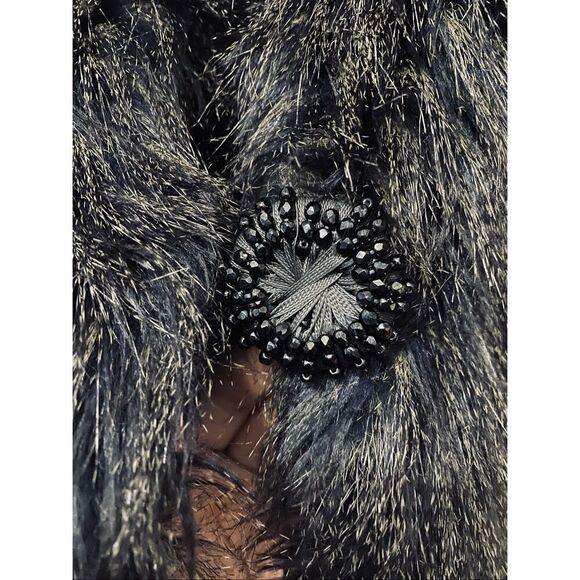 Faux Frenzi by Dena Vintage Fur Vest Fall Sz Medium - Picture 6 of 9